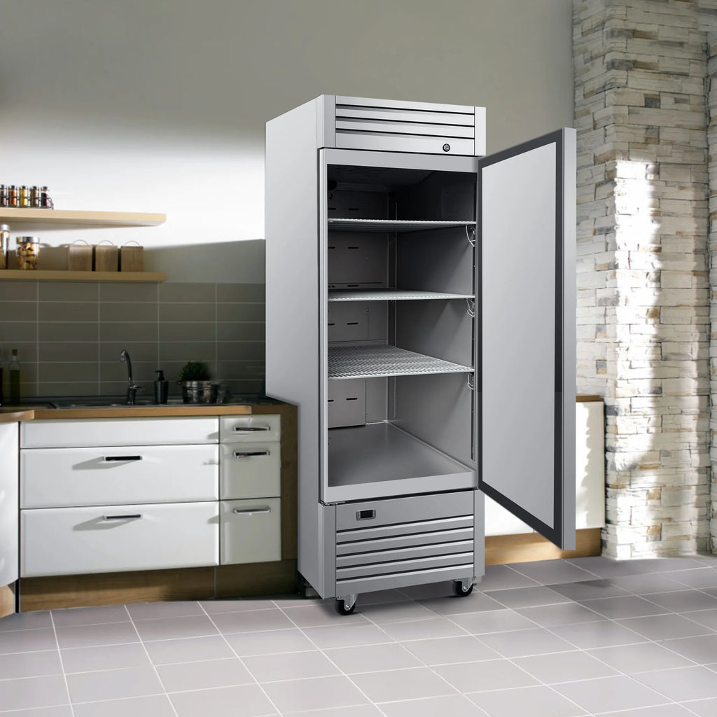 NSF Single Door Commercial Reach In Stainless Steel Freezer 18 Cu.Ft. 28in. Width Freezer