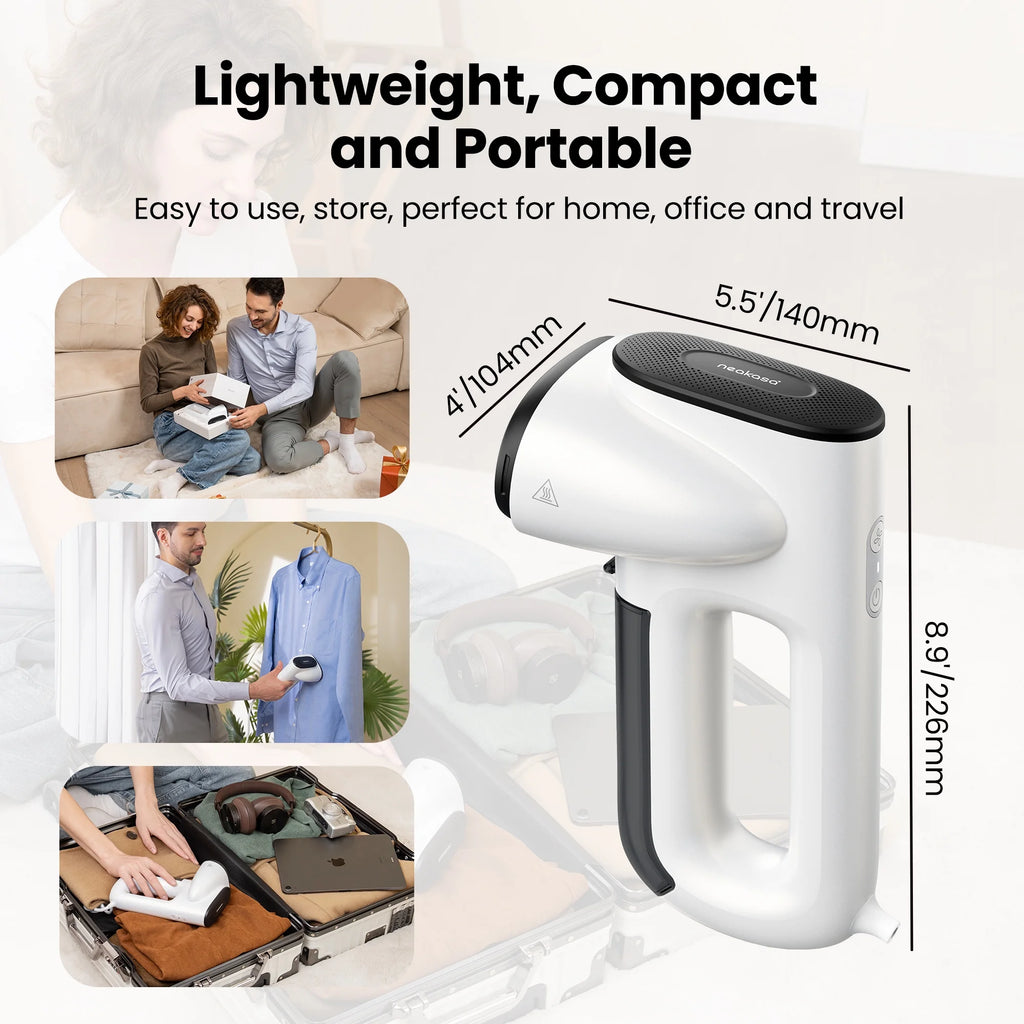 Neakasa Magic 1 Portable Hand Held Ironing Wrinkle Fabric Steamer, 2300Pa Suction Vacuum Steamer&Iron,Ready-to-Wear Clothes Steamer for Travel