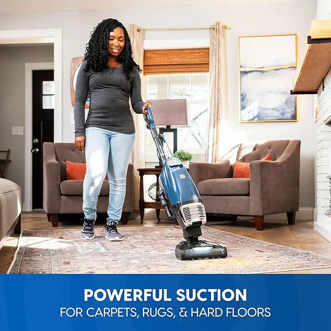 Vacmaster UB0402 Commercial Vacuum Cleaner Ultra-Lightweight 14L Capacity Bagged Upright Vac with LED Headlight and 2-Speed Setting Powerful Suction for Pets, Carpets & Hard Floor