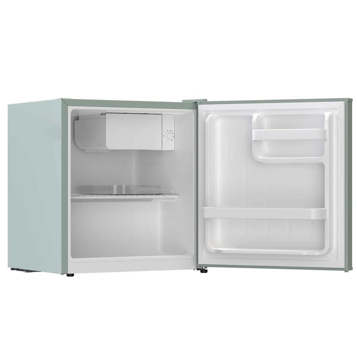Frigidaire 1.6 cu ft retro compact fridge built in side bottle opener-W: 19.01" x L: 18.7" X H: 19.8" (Azure)