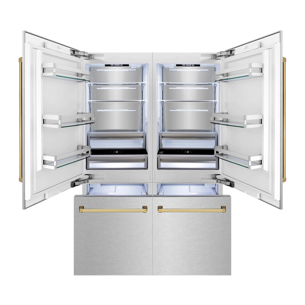 ZLINE KITCHEN AND BATH RBIVZSN60G french door built in refrigerator