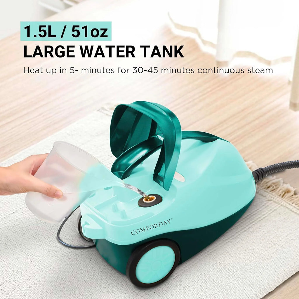 Nozzle, Separate Brushes for Ironing, Nylon, Glass, Carpet, Car, Metal, and Floor. Sleeves and Towel, Measuring Cup (Cyan)