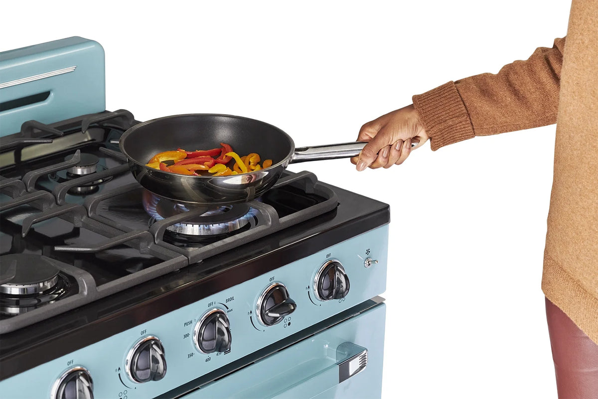 Unique Classic Retro 30" 3.9 cu/ft Freestanding Gas Range with Convection Oven and Sealed Burners