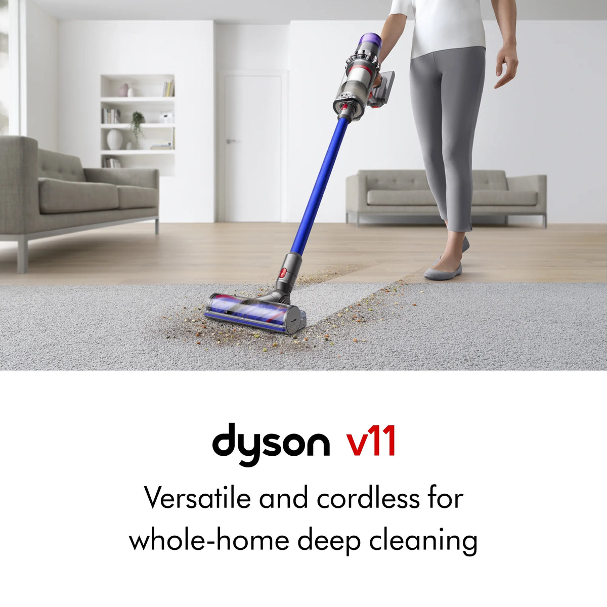 Restored Premium Dyson V11 Cordless Vacuum Cleaner | Iron/Blue (Refurbished)