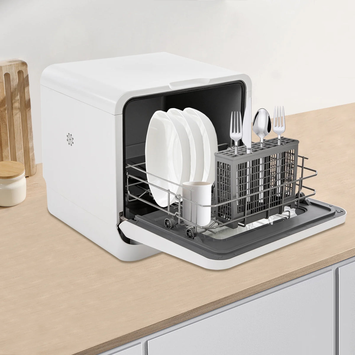 Countertop Dishwasher 3-in-1 Function Portable Dishwasher with 785w Power and 5.8-145psi Water Pressure Dishwasher with He Child Lock Design for Apartments Snack Bars Dorms17.32*16.25*16.69in