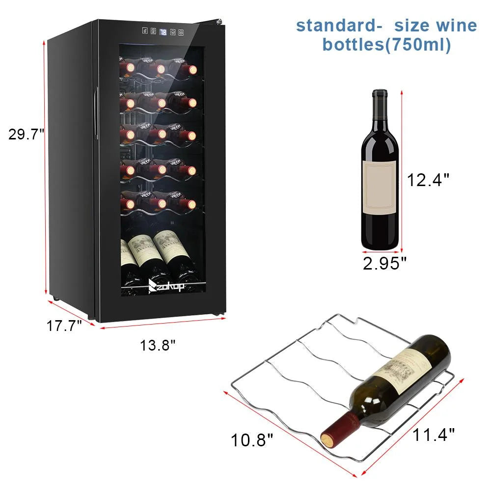 SalonMore 1.8cu.ft Small Wine Cooler Compressor Mini Fridge Beverage Cooler