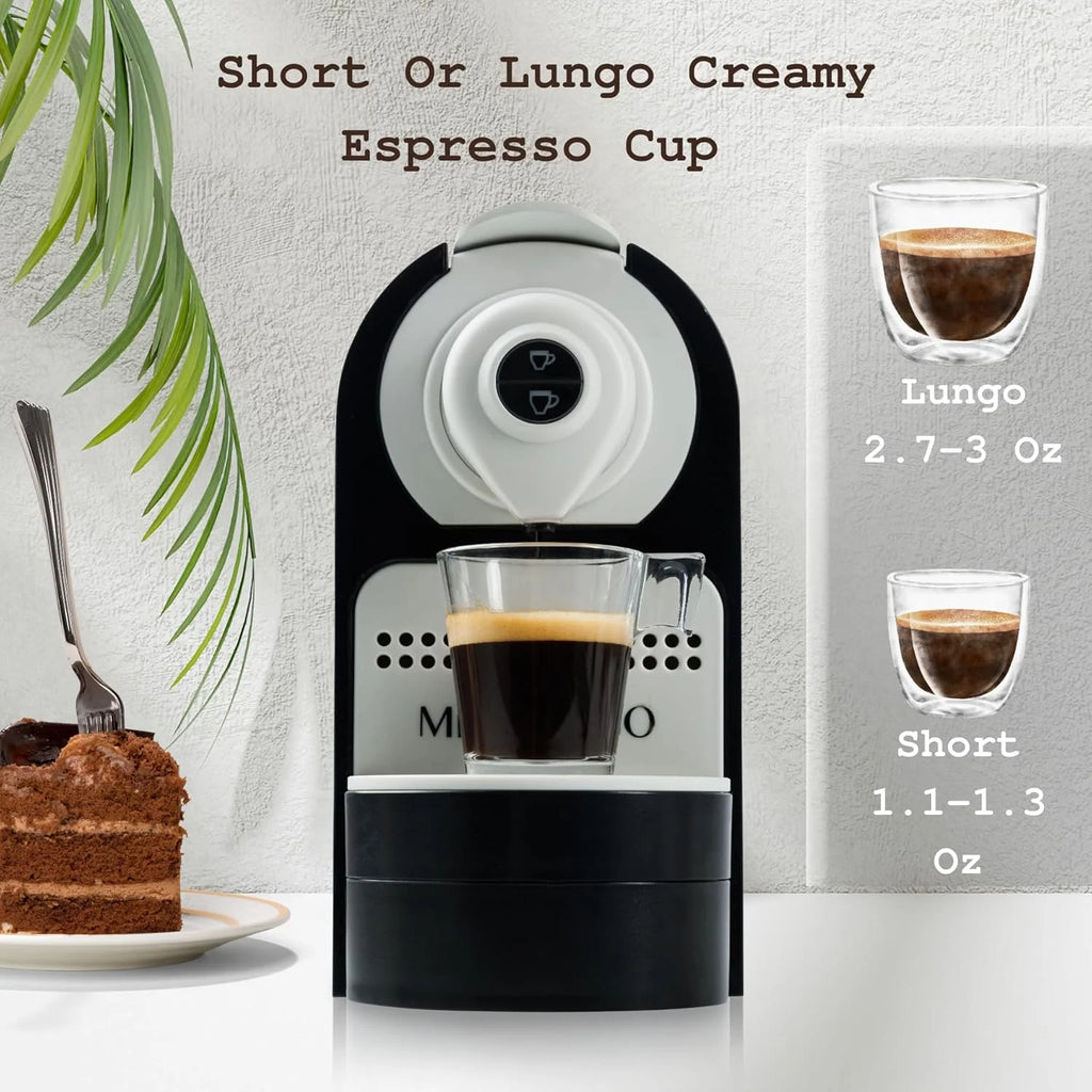 Mixpresso Espresso Machine for Nespresso Compatible Capsule, Single Serve Coffee Maker Programmable for Espresso Pods, Premium Italian 19 Bar High Pressure Pump 27oz 1400w Black Coffee Maker