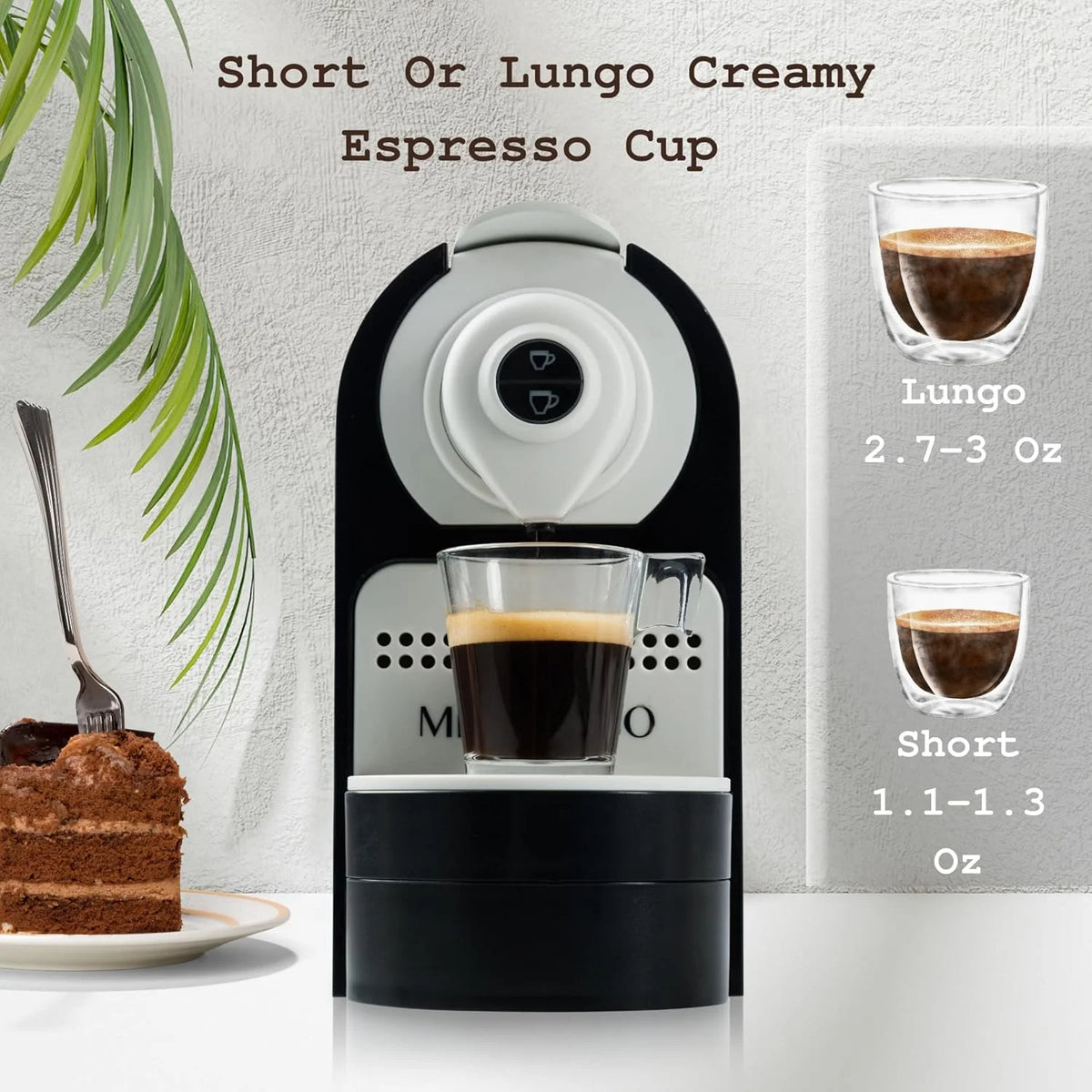 Mixpresso Espresso Machine for Nespresso Compatible Capsule, Single Serve Coffee Maker Programmable for Espresso Pods, Premium Italian 19 Bar High Pressure Pump 27oz 1400w Black Coffee Maker