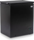 TABU Chest Freezer, 7.0 Cu Ft Deep Freezer with Adjustable Temperature, Compact Freezer with Top Open Door (Black)