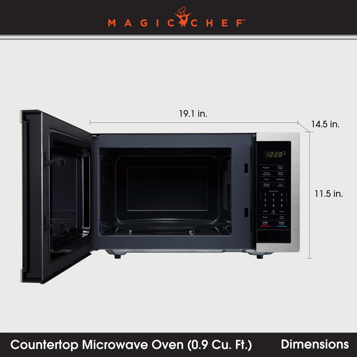 Magic Chef 0.9 cu ft Countertop Microwave Ovens in New Model