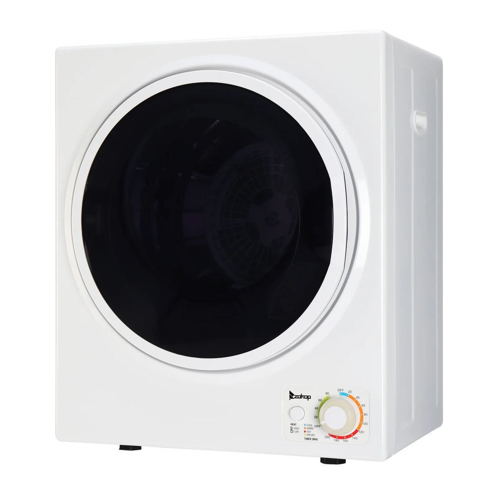 GYM25-78 Compact Portable Household clothes Dryer 1.6cuft with Stainless Steel Drum Black and White 120V MECHANICAL Control ETL Certification