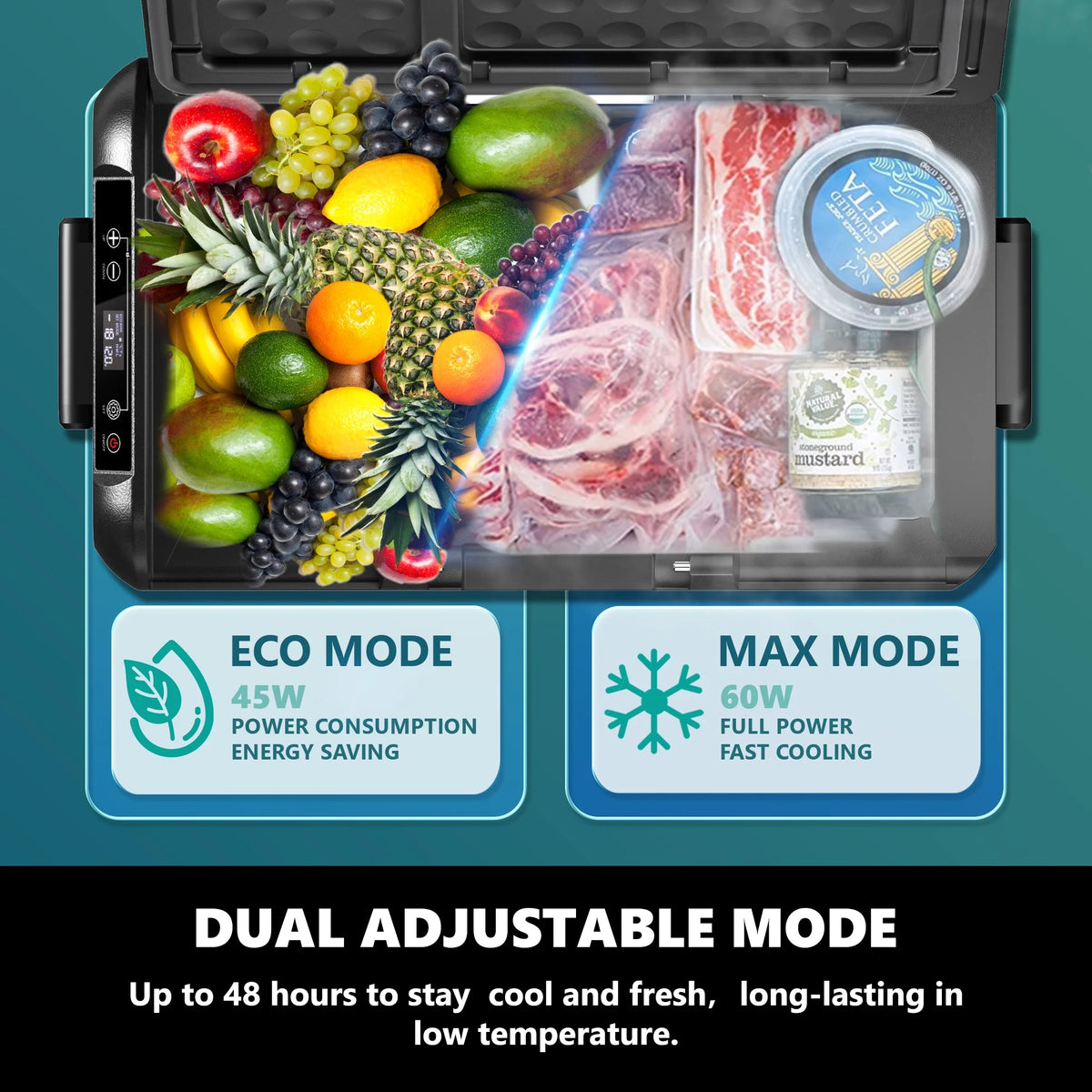 Simzlife 12 Volt Refrigerator, 19QT(18L) Portable Car Refrigerator, -4�H~68�H, 12/24V DC & 110-240V AC, Mini Fridge for RV Camping, Travel, Truck, Home, Black