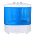 SuperDeal Compact Lightweight Twin Tub Washing Machine Top Load 6lbs Washer 4lbs Dryer