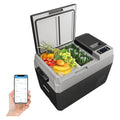 Pinypikaka 12V Car Fridge Freezer, 30.6-Quart Portable Electric Cooler with Wheels & Touch Control, -4�H to 68�H Adjustable Range, Dual-Zone Mobile Refrigerator for Vehicles, Camping, Home Use
