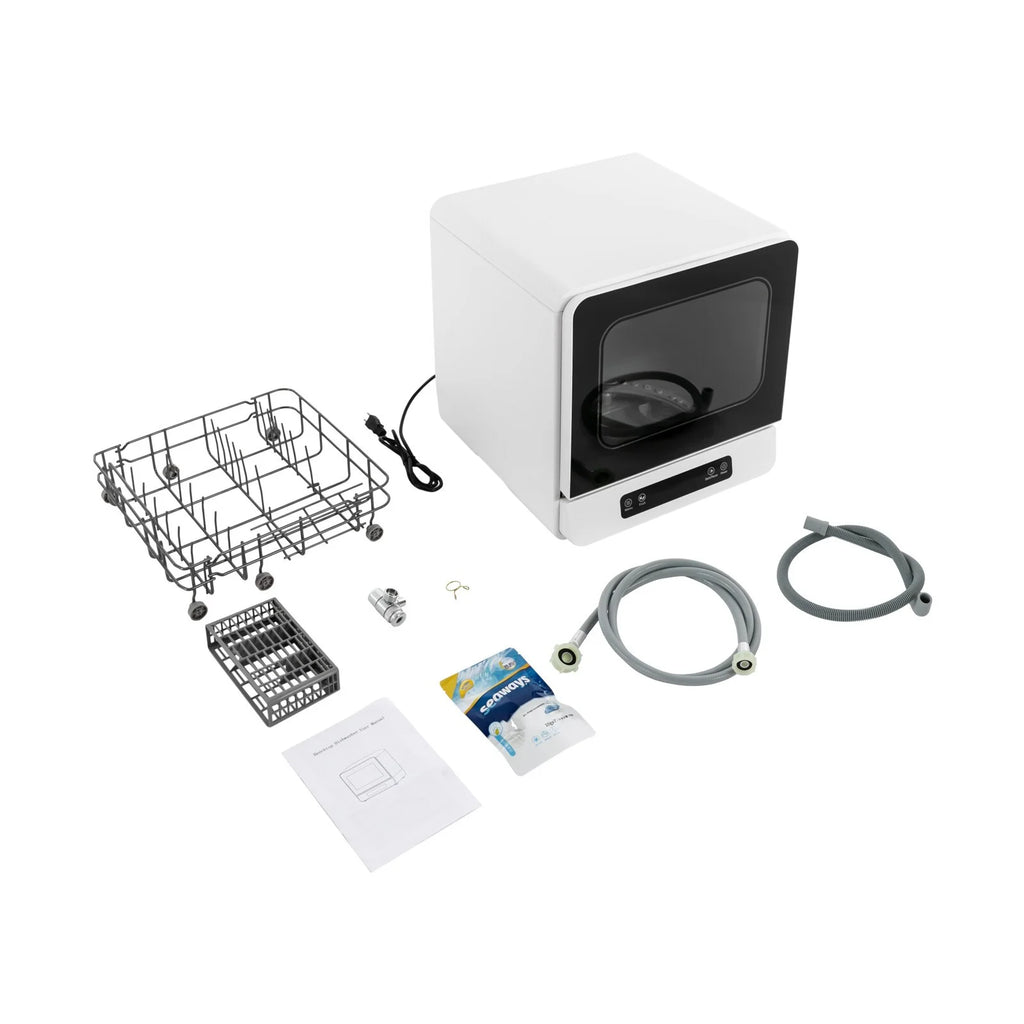 TFCFL Portable Dishwasher Electric Compact Countertop Dishes Dryer Washing Machine Touch Control