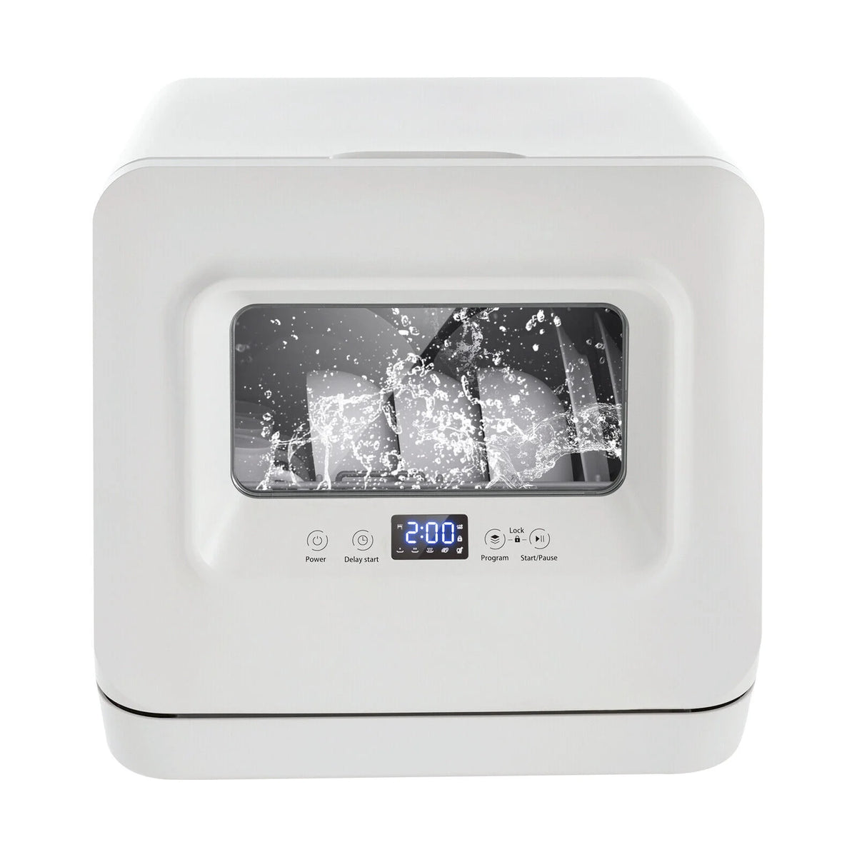 SHZICMY Portable Compact Countertop Mini Dishwasher with Water Tank Leak-Proof Air Dry