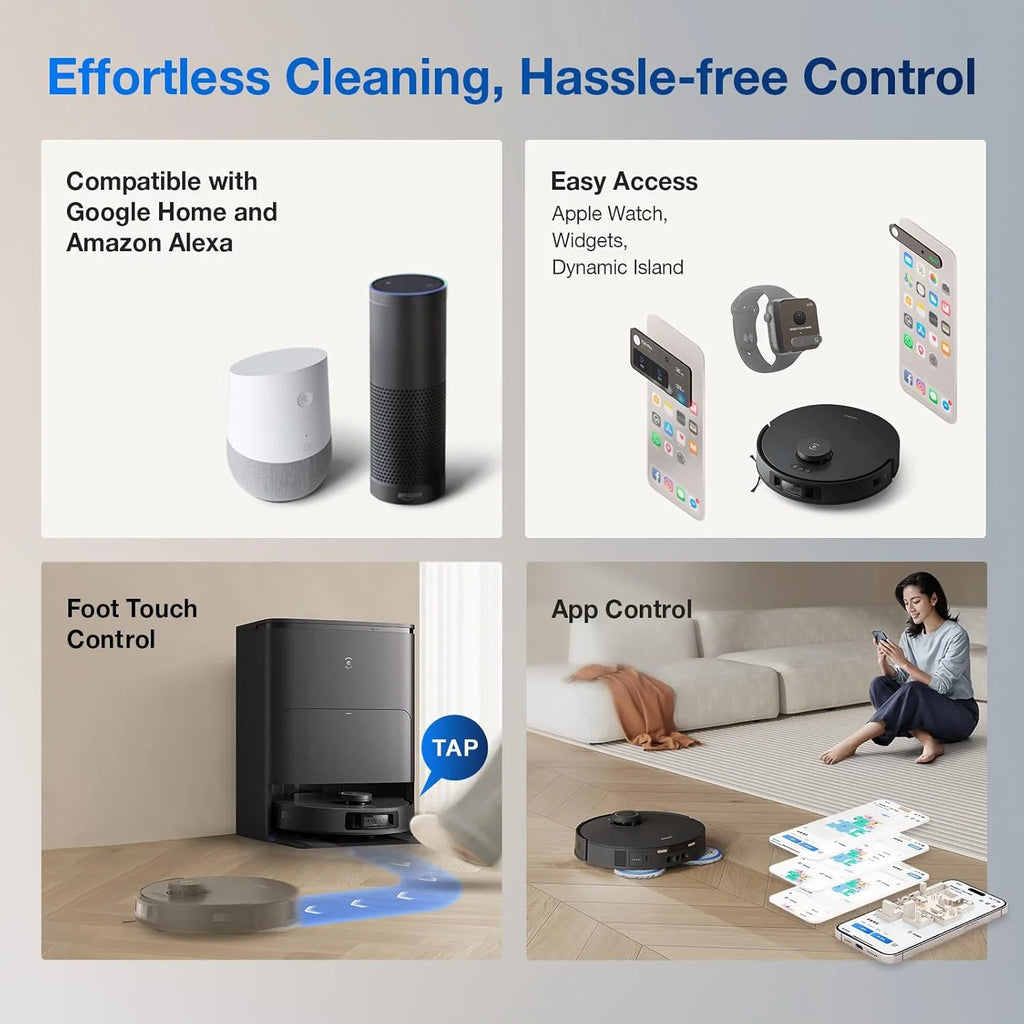 ECOVACS DEEBOT T30S AI Robot Vacuum and Mop - AI Camera, 11000Pa, ZeroTangle, TruEdge, Hot Water Mop