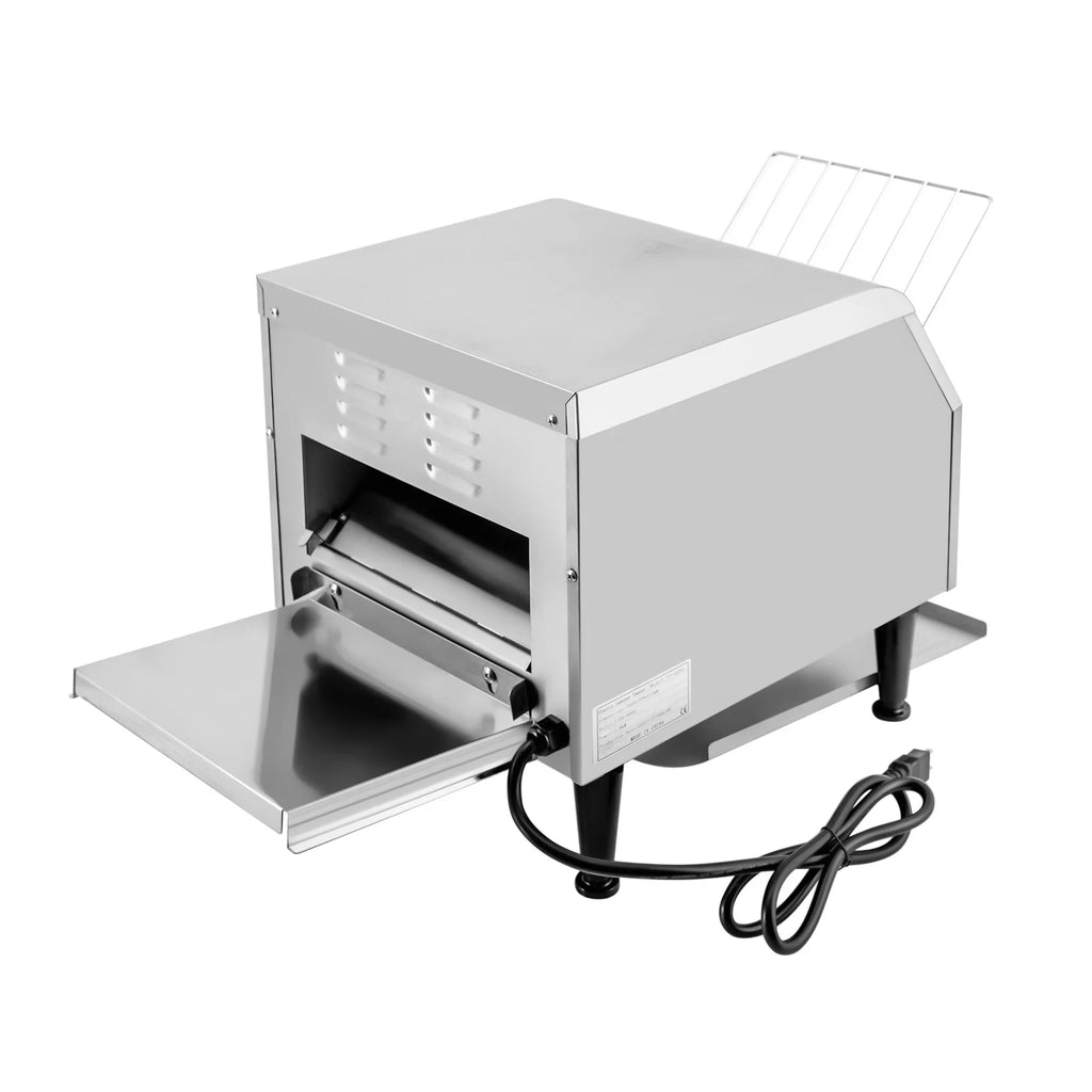 Miumaeov 300 Slices/Hour Commercial Conveyor Toaster, 2200W Stainless Steel Heavy-Duty Industrial Toasters with Double Heating Tubes, Countertop Electric Restaurant Equipment