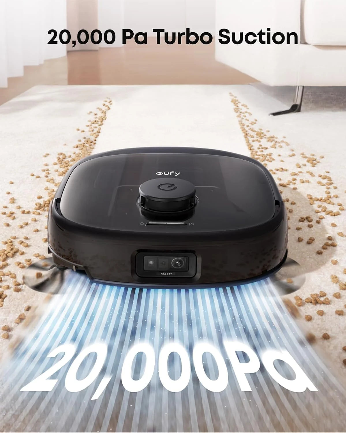 eufy Robot Vacuum Omni E28, HydroJet System , Portable Deep Cleaner, Turbo Suction, DuoSpiral? Detangle Brushes, CornerRover? Arm