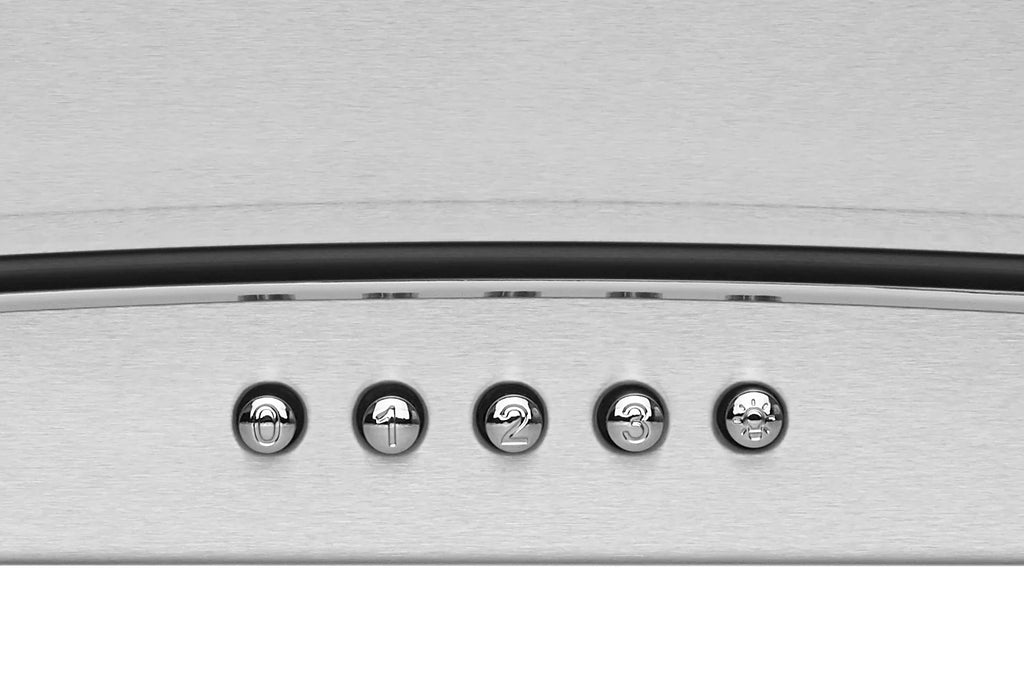 Hauslane WM-600SS-30 30 in. Convertible Stainless Steel Wall-Mounted Range Hood with Charcoal Filter