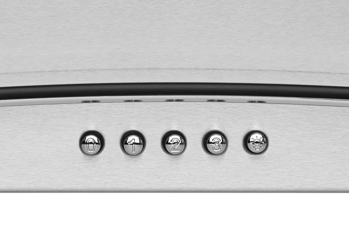 Hauslane WM-600SS-30 30 in. Convertible Stainless Steel Wall-Mounted Range Hood with Charcoal Filter