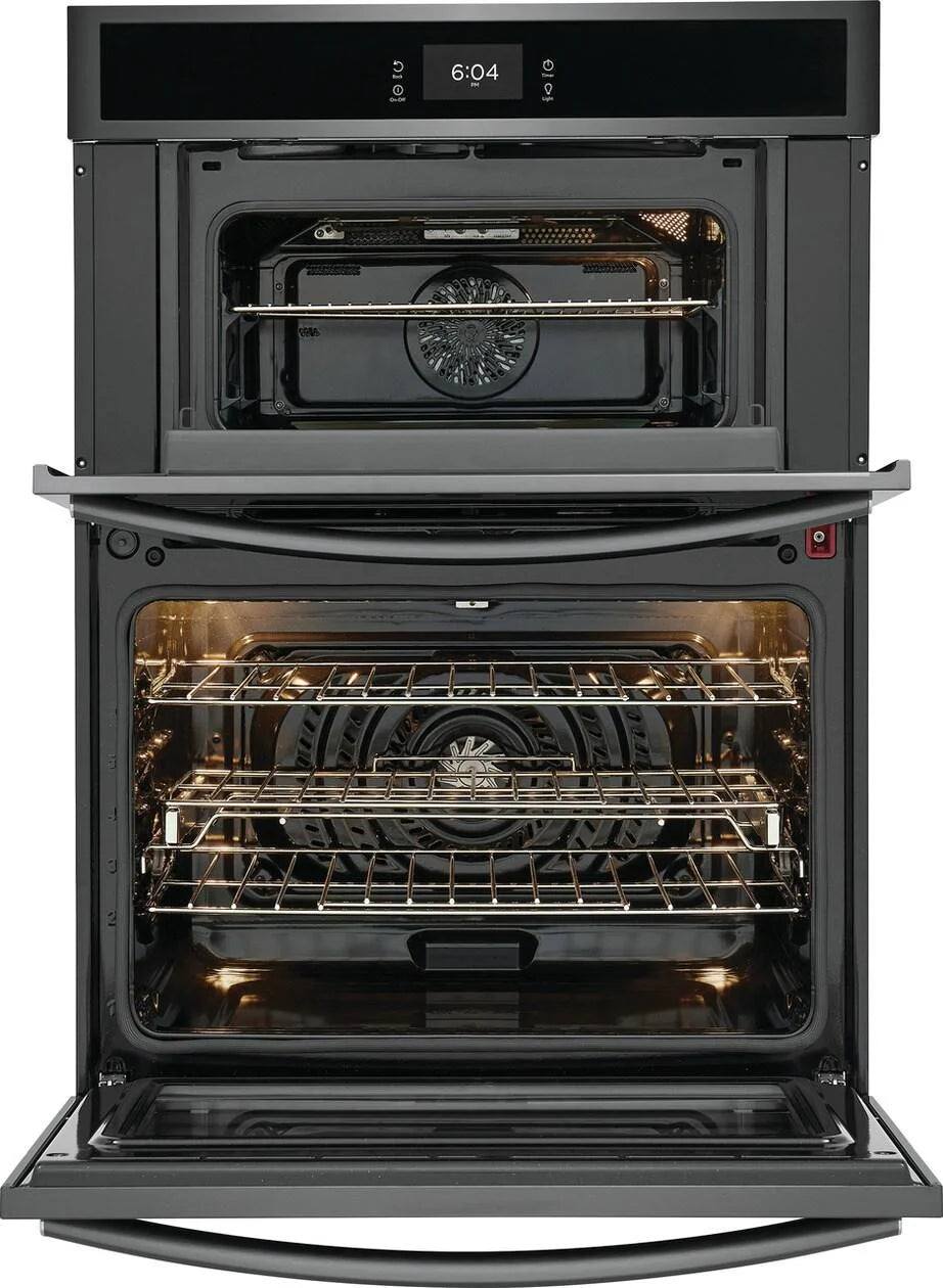 Frigidaire Gallery GCWM3067AD 30 inch Black Stainless Wall Oven and Microwave Combination