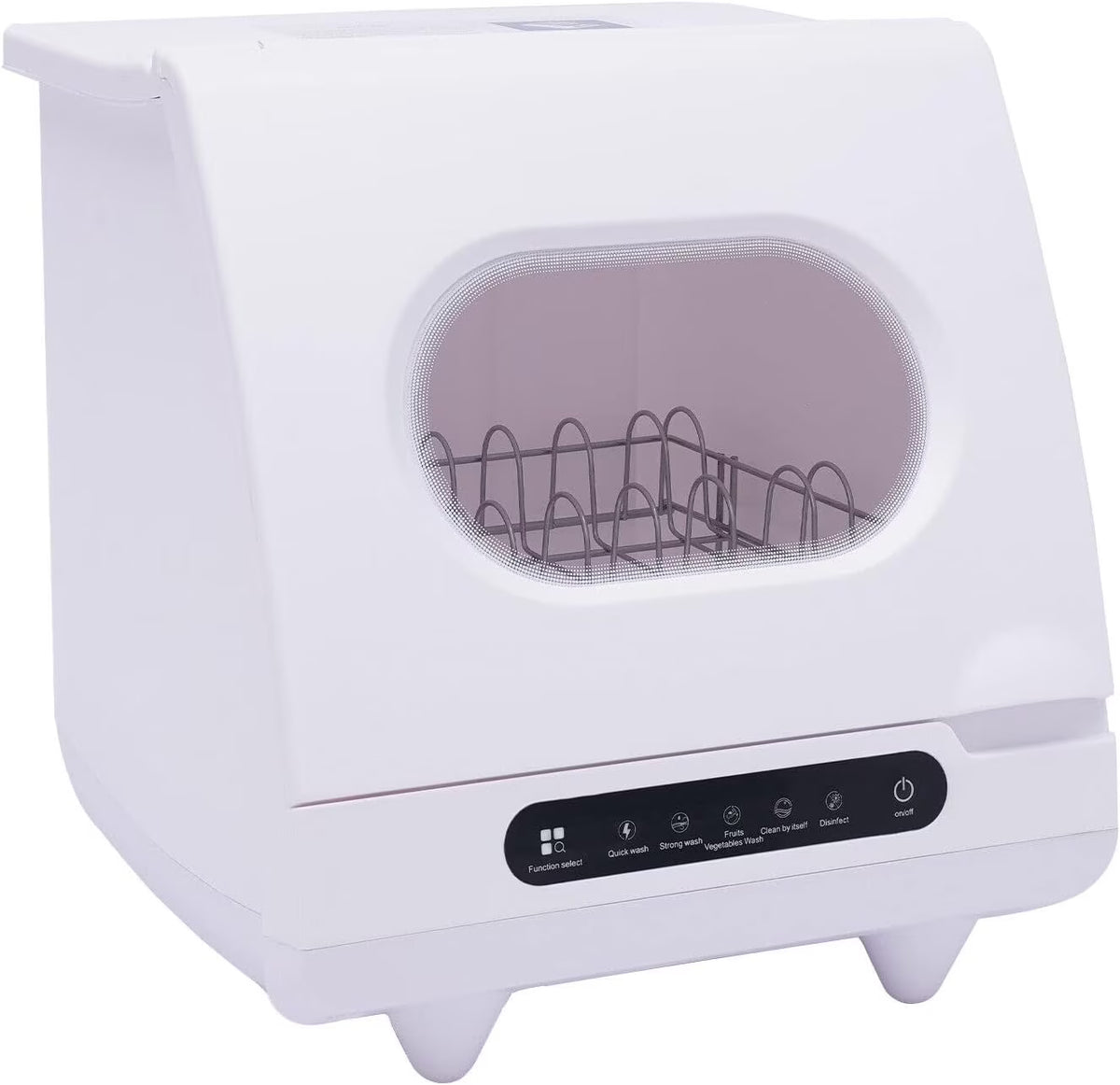 Mini Countertop Dishwasher, 1200W Portable Dishwasher, 5 Washing Progra, 360�� Rotating Deep, Cleaning Tabletop Dishwasher, Mini Dishwasher for Houses, Dorms, Offices, RV