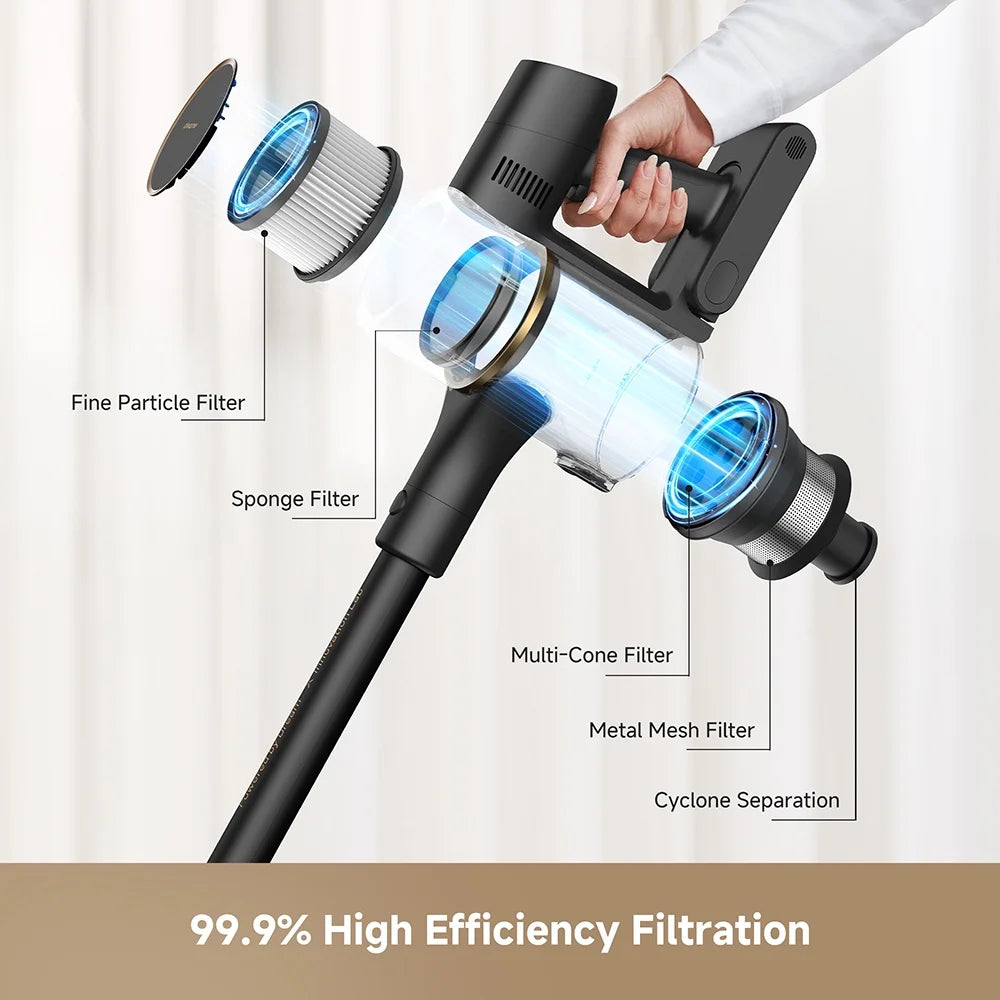 dreame U10 Cordless Stick Vacuum 100AW Suction Power 40-Minute Runtime LED Light