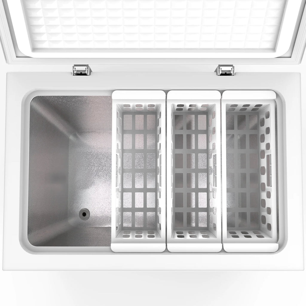 KNDKO 7.0 cu.ft. Chest Freezer with Adjustable Temperature, Free Standing Top Open Door Compact Freezer with Removable Basket for Kitchen/Home/Bar/Garage/Office
