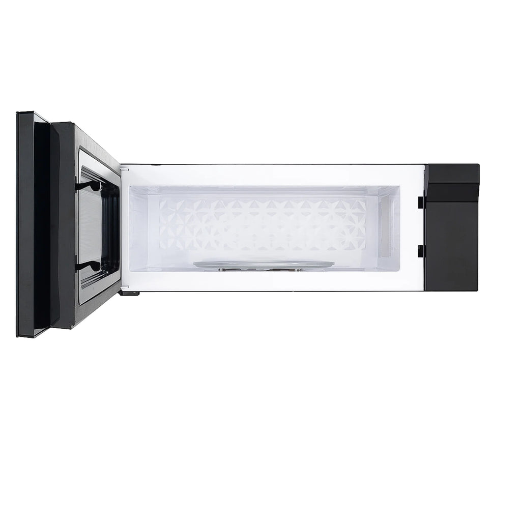 GE Profile 1.2 cu. ft. Low Profile Over-the-Range Microwave in Stainless Steel with Sensor Cooking, 1000W, 400 CFM Venting, LED Light