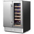 Costway 2-in-1 Beverage and  Cooler Free-standing & Built-in Dual Zones  Fridge