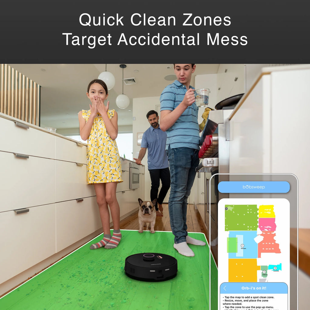 bObsweep Orb-i Robot Vacuum, 100-Day-Self Empeting bin, 5000pa Suction, Blackberry, New