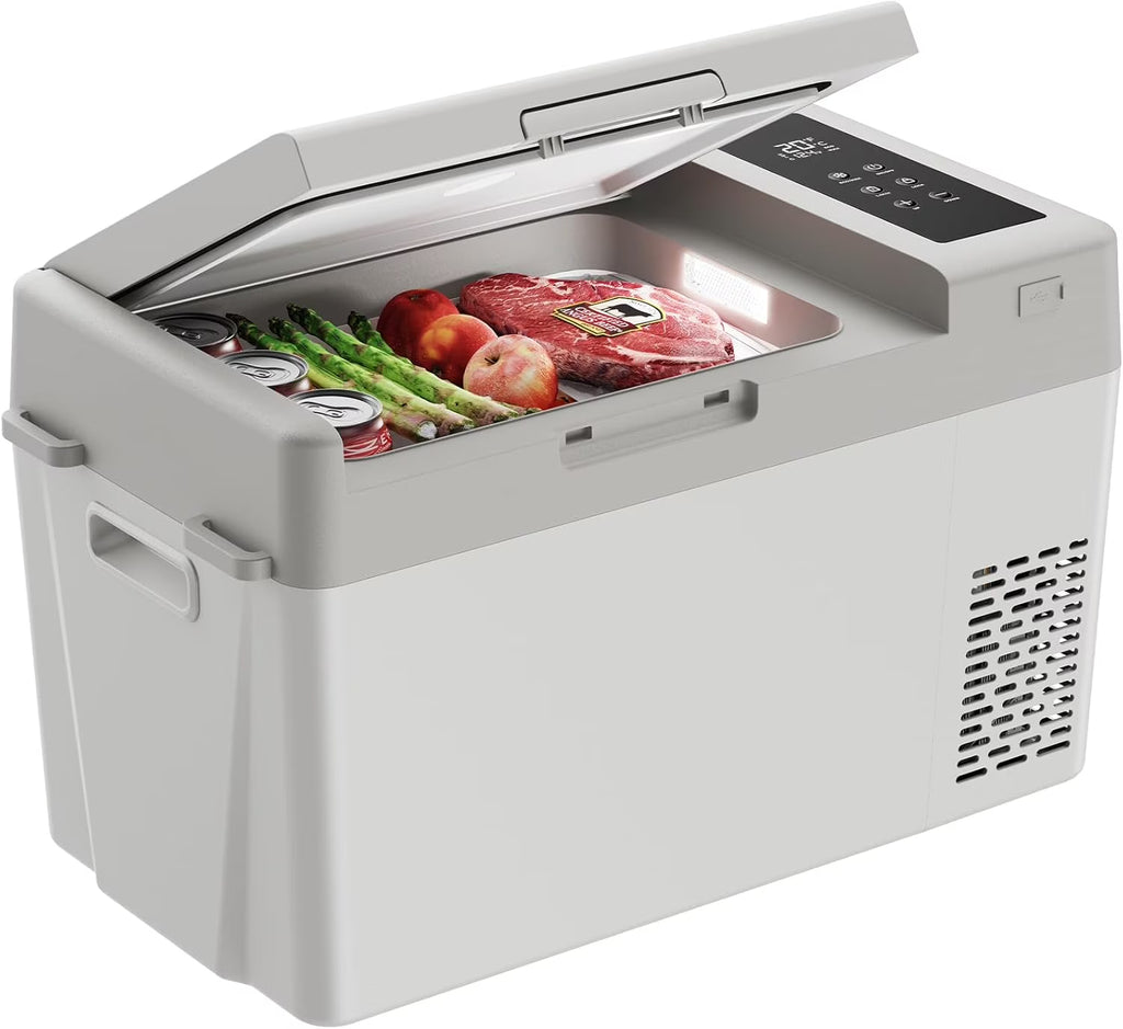 CHITOOMA 12 Volt Car Refrigerator, 25QT Electric Cooler, Portable Freezer Compressor Cooler -4�H~68�H, 12/24V DC & 110-240V AC for Travel Camping Truck Home