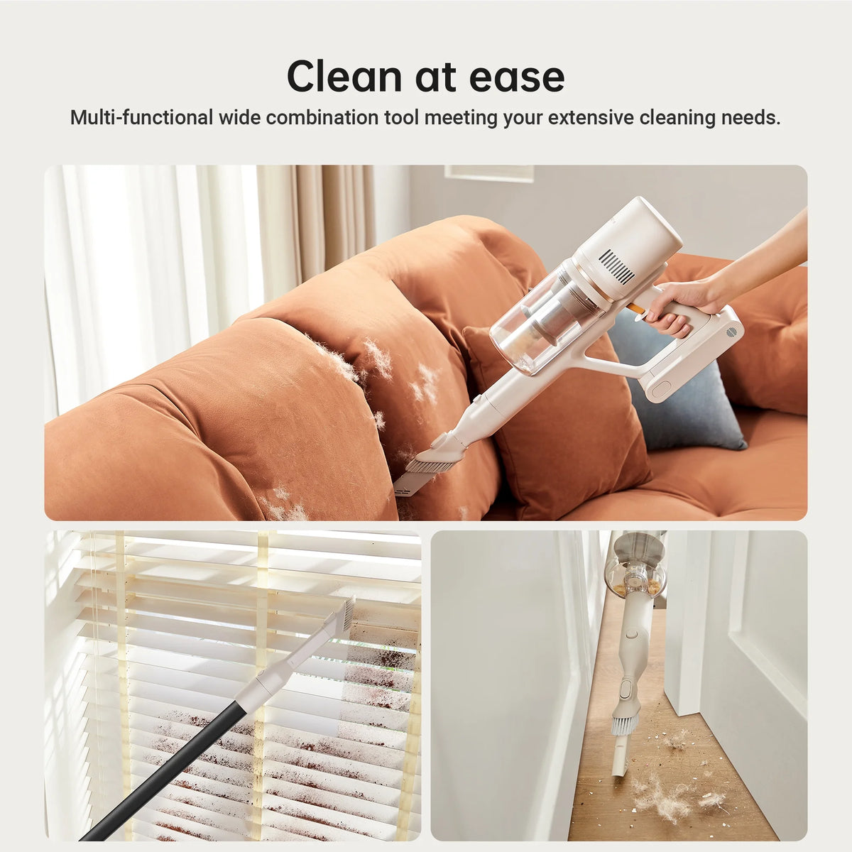 dreame U10 Cordless Stick Vacuum 100AW Suction Power 40-Minute Runtime LED Light