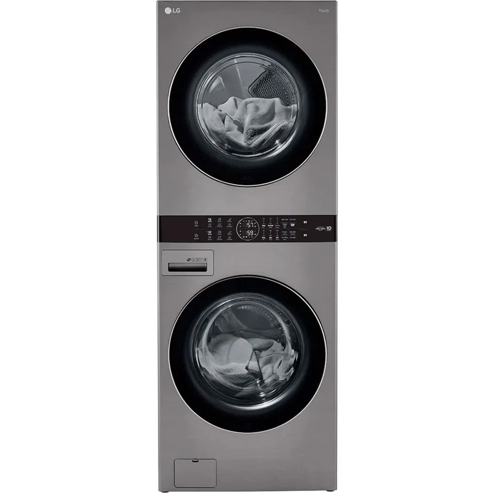 LG WKE100HVA 4.5/7.4 Cu. Ft. Smart Front Load WashTower - Graphite Steel