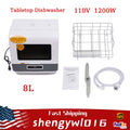 Large Capacity Portable Countertop Dishwasher 3 Washing Programs 1200W 110V