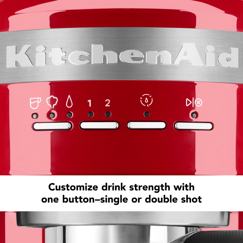 KitchenAid Metal Semi-Automatic Espresso Machine, Empire Red, KES6503