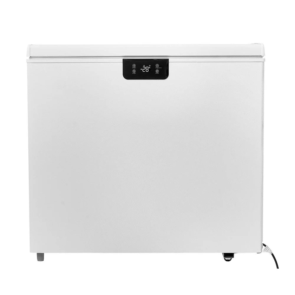 Choco Moon Large Capacity 14.5 Cu.ft Chest Freezer, 345L Storage, 4 Slide-Out Baskets, Lockable Lid, 8 Temp Control Levels, Energy-Efficient LED Lights, 6 Swivel Casters for Easy Mobility
