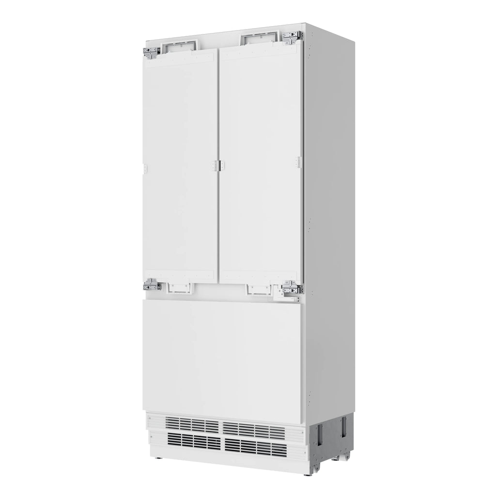 36 In. Panel Ready French Door Refrigerator With Ice maker, water dispenser, Frost Free . 19.6 total cubic feet