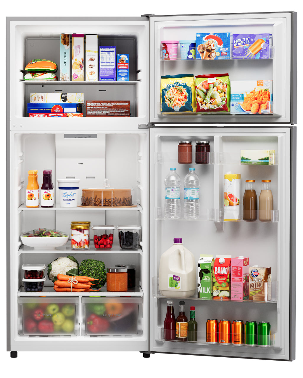 Kenmore 30" 20.2 Cu. ft. Capacity Standard Refrigerator with Top Freezer, Adjustable Shelves, White