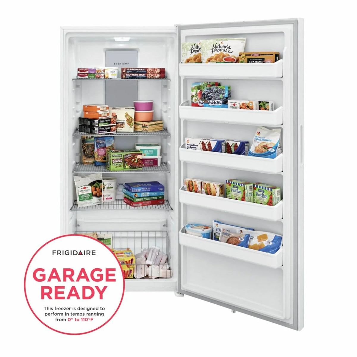 Frigidaire FFUE2022AW 20 Cu. Ft. Reversible Door Upright Freezers, Garage Ready, White