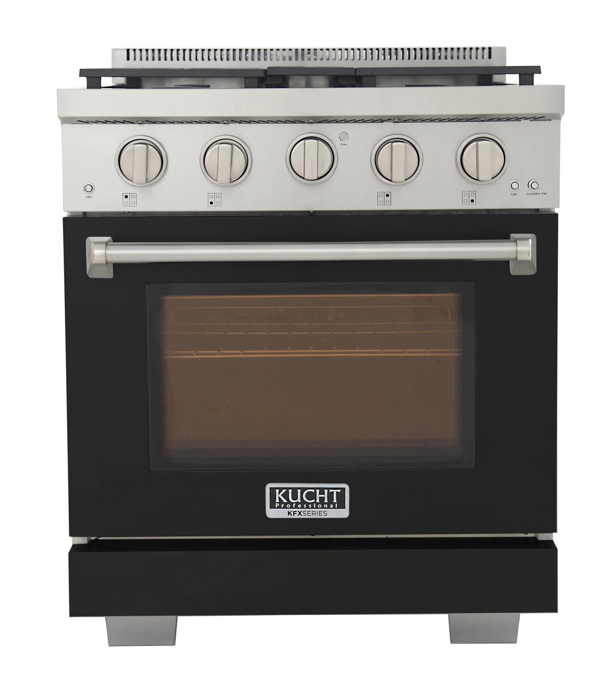 Professional 30-in Natural Gas Range in Black with True Simmer Burners