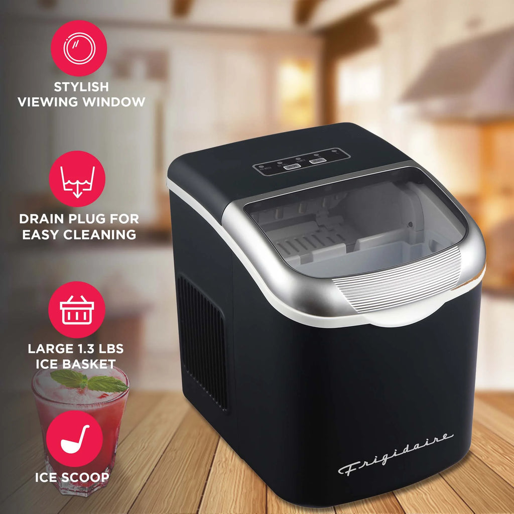 Frigidaire, 26 Lbs. Ice Maker, Bullet Shaped Ice, Rgwhite