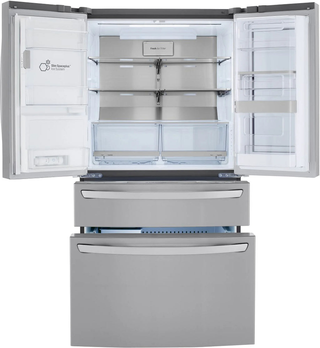 Lg Lrmvs3006 36" Wide 29.5 Cu. Ft. Energy Star Rated French Door Refrigerator - PrintProof