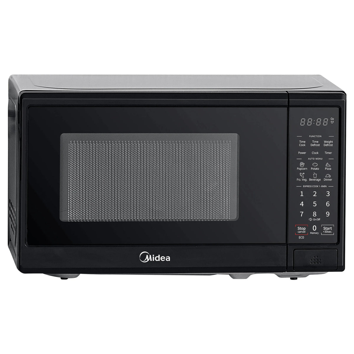 Midea 0.9 Cu. Ft. Countertop Microwave Oven, 6 Auto Programs, 10 Power Level, Black, EM9P022CVPMB