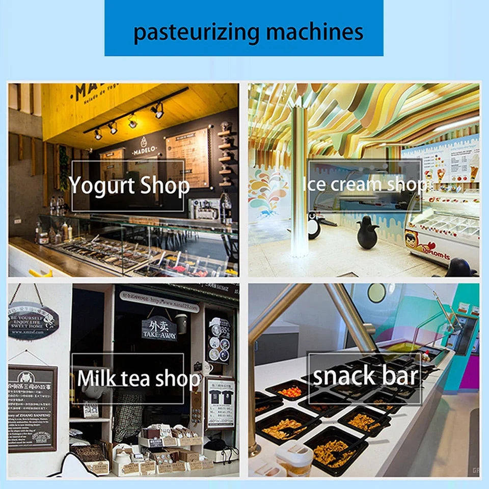 Kolice Commercial Milk Pasteurization Machine, Gelato ice Cream Mix Pasteurizer, Juice Pasteurization Machine,Sterilization Dairy Equipment
