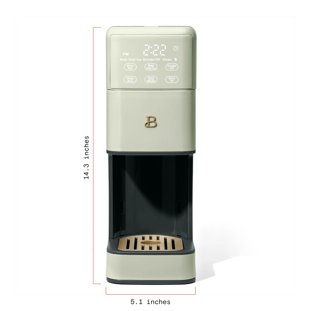 Beautiful Perfect Grind�?Programmable Single Serve Coffee Maker, White Icing by Drew Barrymore