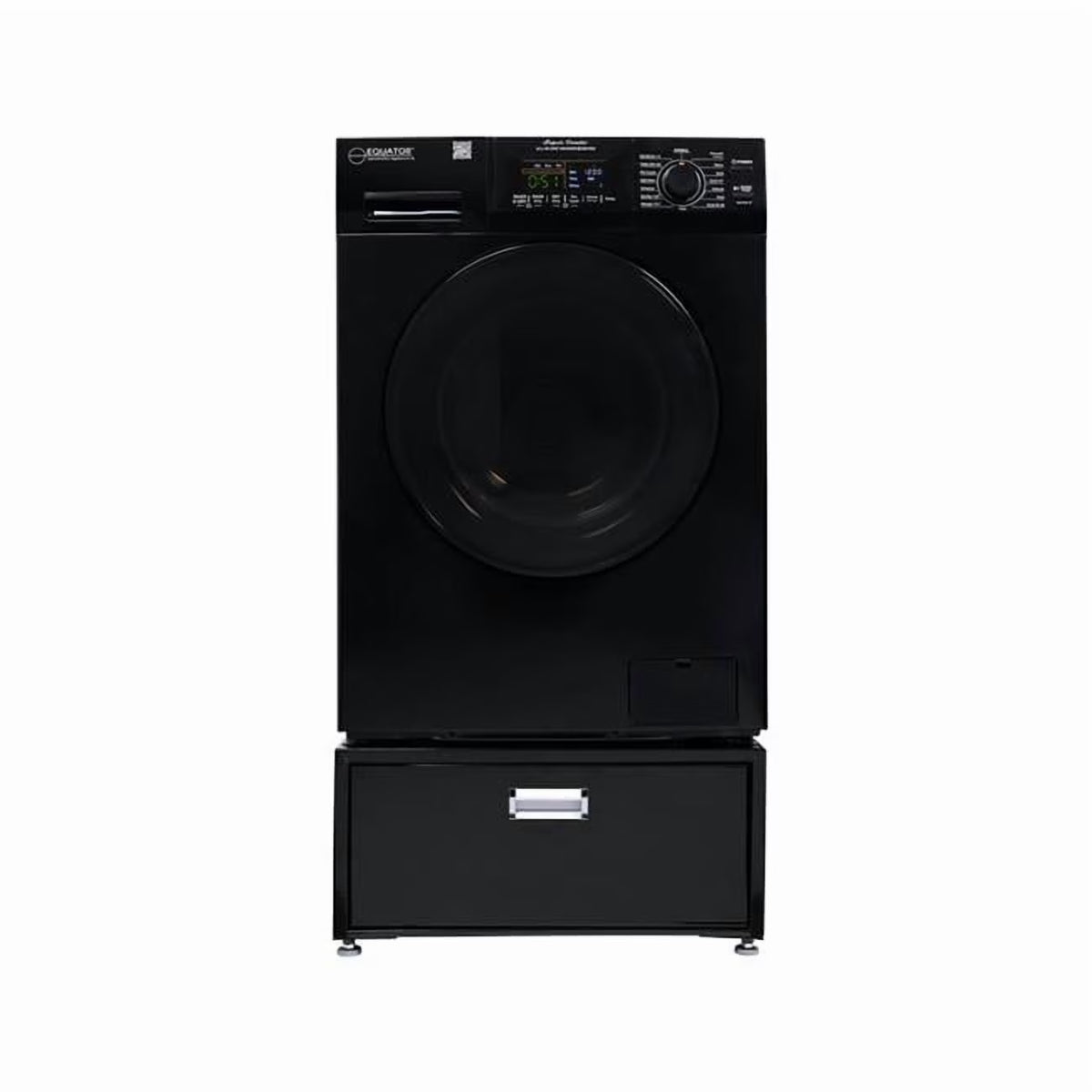All-in-one Washer Dryer Ventless BUILTIN 0-CLEARANCE 15lbs 110V 1400RPM+Pedestal