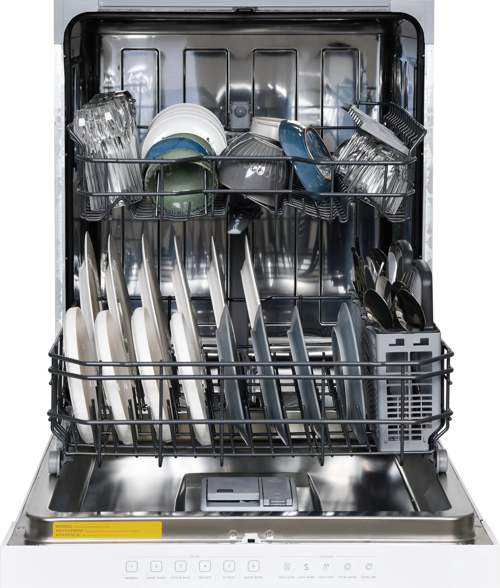 Kenmore 02214592 Built-in 24" Stainless Steel Tub Dishwasher, SmartWash, White, 34"H x 24"W x 25"D