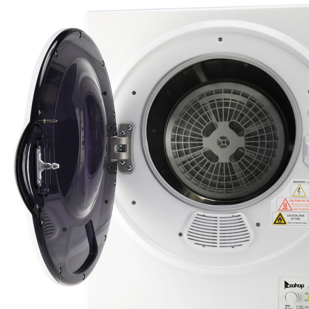 GYM25-78 Compact Portable Household clothes Dryer 1.6cuft with Stainless Steel Drum Black and White 120V MECHANICAL Control ETL Certification